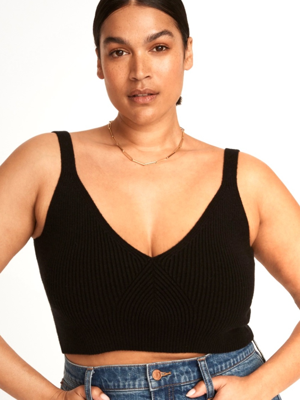 J.Crew Cashmere-Blend Cropped Sweater-Tank